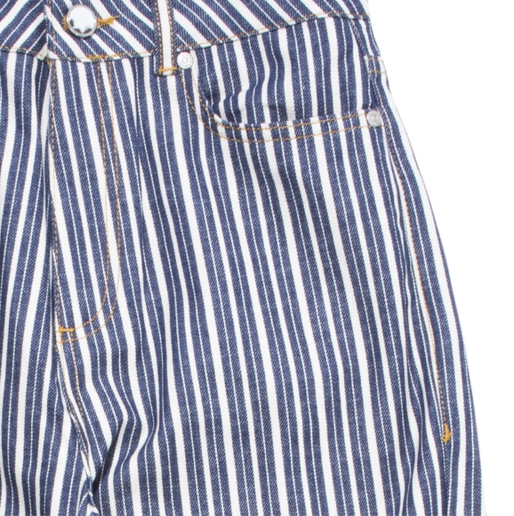 NWT Ganni Mixed Striped Denim Pants Size 26 - Picture 5 of 13